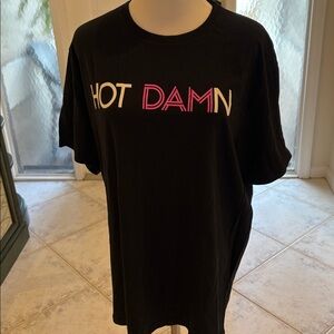 Gildan Softstyle Black T-Shirt with Pink and White Design